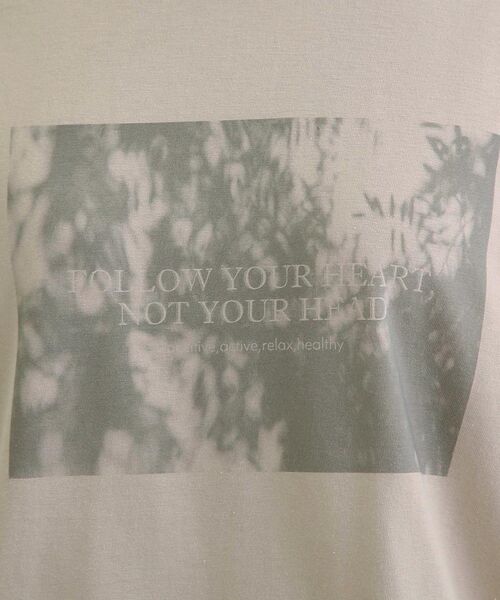INDIVI(インディヴィ)の「【LIFE】メッセージプリント ロングTシャツ(Tシャツ/カットソー・レディース・ライトベージュ/ホワイト・13/38)」の12枚目の写真