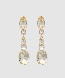 STONE DROP CLIP EARRING
