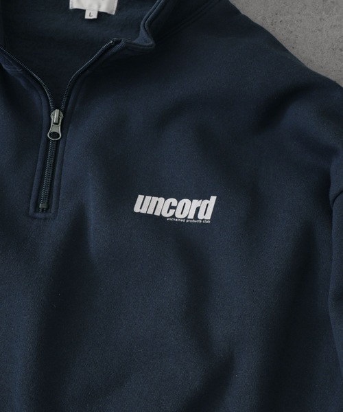 UNCORD(アンコード)の「【UNCORD】LOGO HALFZIP/ロゴハーフジップワンポイントロゴスウェット(スウェット・メンズ・ブラック/グレー/ブルー/グリーン/オートミール/ネイビー・MEDIUM/LARGE/X-LARGE)」の17枚目の写真