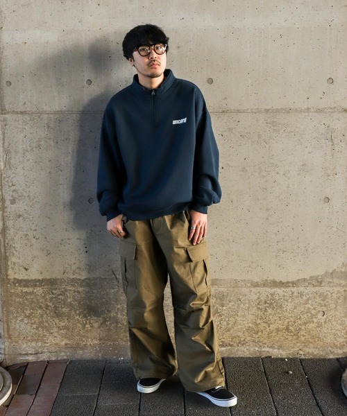 UNCORD(アンコード)の「【UNCORD】LOGO HALFZIP/ロゴハーフジップワンポイントロゴスウェット(スウェット・メンズ・ブラック/グレー/ブルー/グリーン/オートミール/ネイビー・MEDIUM/LARGE/X-LARGE)」の10枚目の写真
