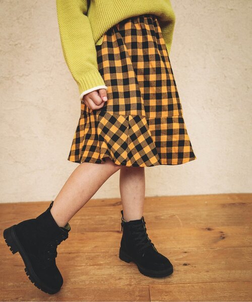BREEZE（ブリーズ）の「ティアードスカート（スカート・キッズ・チェック/レッド・110/120/80/130/90/100/140）」の2枚目の写真