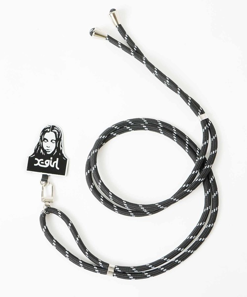 X-girl（エックスガール）の「FACE PHONE STRAP（スマホグッズ・レディース・ブラック・ONE SIZE）」の10枚目の写真