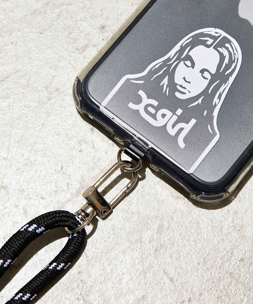 X-girl（エックスガール）の「FACE PHONE STRAP（スマホグッズ・レディース・ブラック・ONE SIZE）」の8枚目の写真