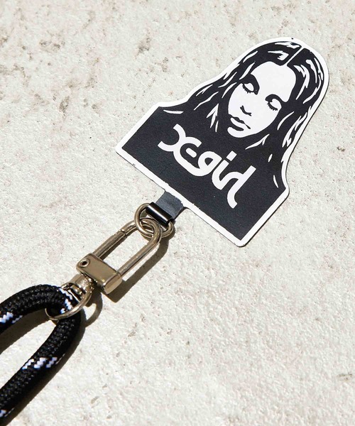 X-girl（エックスガール）の「FACE PHONE STRAP（スマホグッズ・レディース・ブラック・ONE SIZE）」の9枚目の写真