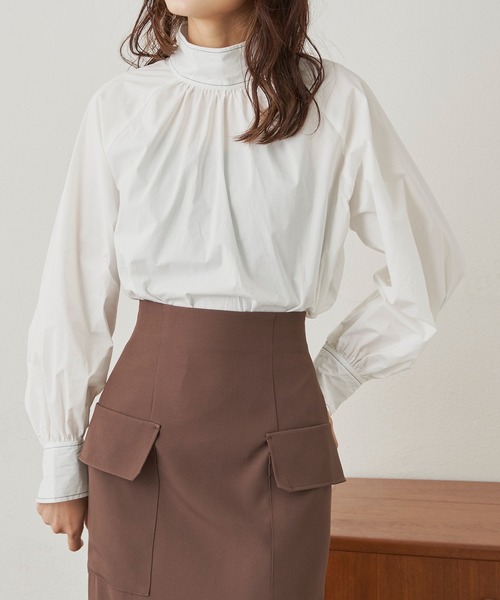 CLEARIMPRESSION （クリアインプレッション）の「ハイウエストカーゴナロースカート（スカート・レディース・ブラック/ブラウン・M/S）」の10枚目の写真