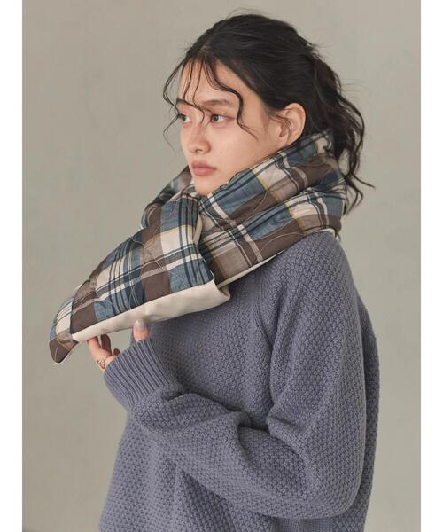 AMERICAN HOLIC（アメリカンホリック）の「あったかキルティングマフラー（ストール/ショール・レディース・ブラウン系その他4/ブラック系その他3・FREE）」の9枚目の写真