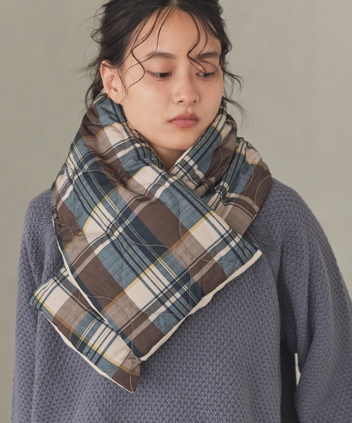 AMERICAN HOLIC（アメリカンホリック）の「あったかキルティングマフラー（ストール/ショール・レディース・ブラウン系その他4/ブラック系その他3・FREE）」の2枚目の写真