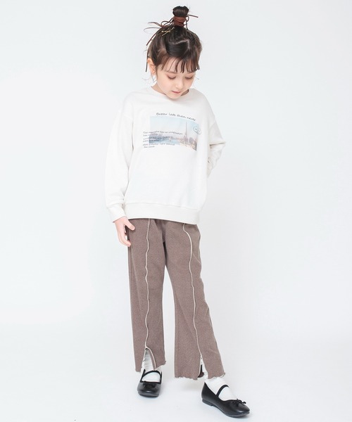BRANSHES（ブランシェス）の「アソート長袖トレーナー（スウェット・キッズ・アイボリー/ピンク/杢グレー・130/100/120/150/140/160/110）」の4枚目の写真