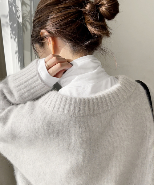 HANES（ヘインズ）の「【HANES/ヘインズ】 別注タートルネックプルオーバー（Tシャツ/カットソー・レディース・ブラック/ホワイト・FREE）」の20枚目の写真