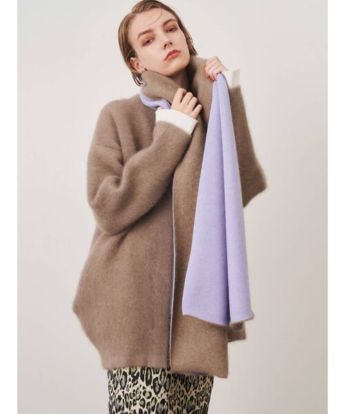 ELENDEEK（エレンディーク）の「リバーシブルストール（ストール/ショール・レディース・ベージュ/アイボリー/ブラック・FREE）」の3枚目の写真