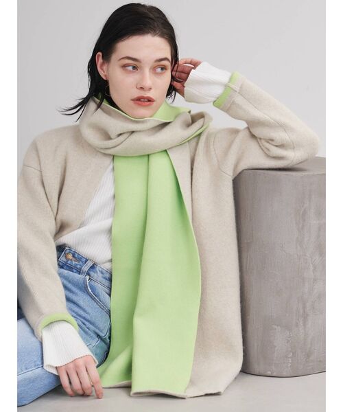 ELENDEEK（エレンディーク）の「リバーシブルストール（ストール/ショール・レディース・ベージュ/アイボリー/ブラック・FREE）」の4枚目の写真