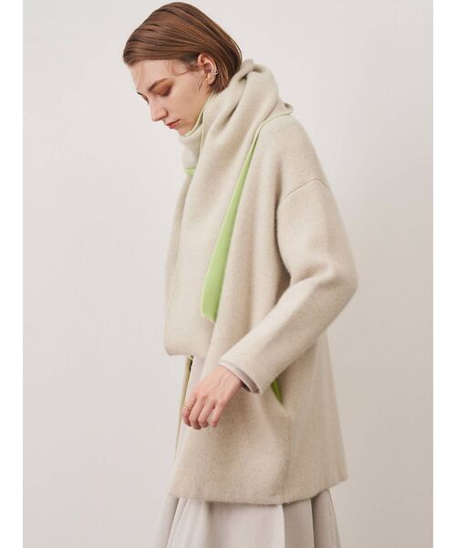 ELENDEEK（エレンディーク）の「リバーシブルストール（ストール/ショール・レディース・ベージュ/アイボリー/ブラック・FREE）」の7枚目の写真