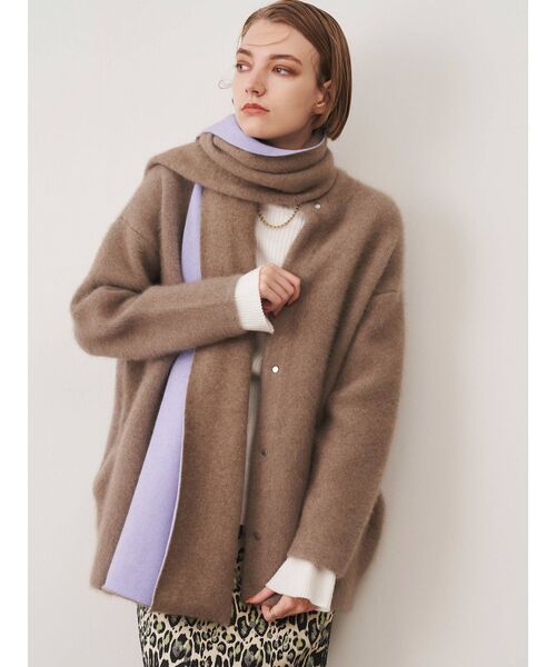 ELENDEEK（エレンディーク）の「リバーシブルストール（ストール/ショール・レディース・ベージュ/アイボリー/ブラック・FREE）」の10枚目の写真