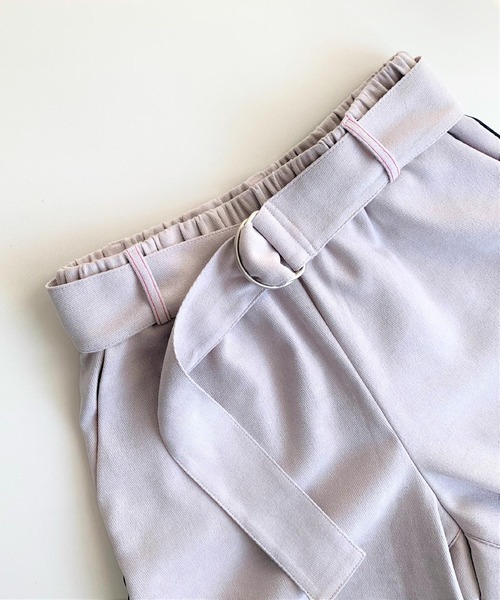 Q(キュー)の「ツイルピーチサイドラインワイドパンツ(その他パンツ・レディース・チャコールグレー/アッシュグレー・MEDIUM)」の9枚目の写真