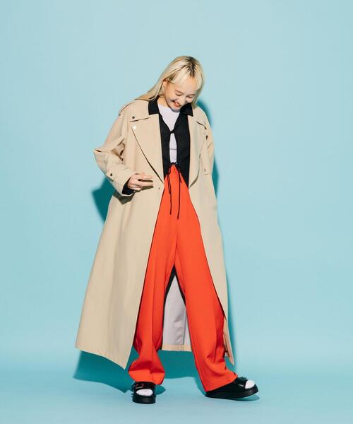 CITEN(シテン)の「<CITEN>ワイドパンツ(その他パンツ・レディース・ブラック/レッド/ライム・S/M)」の3枚目の写真