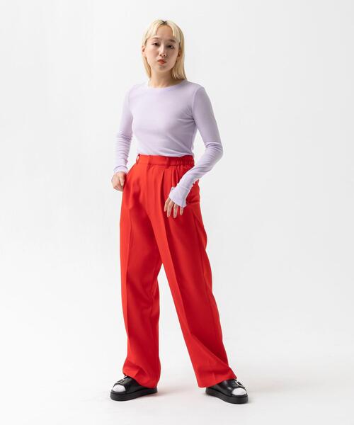 CITEN(シテン)の「<CITEN>ワイドパンツ(その他パンツ・レディース・ブラック/レッド/ライム・S/M)」の5枚目の写真