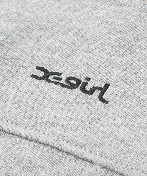 X-girl（エックスガール）の「SWEAT CARDIGAN（カーディガン/ボレロ・レディース・アッシュ/ブラック/ライトブルー・M/S）」の8枚目の写真