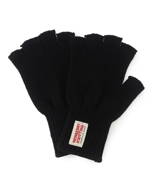 NEWBERRY KNITTING(ニューベリーニッティング)の「◆NEWBERRY KNITTING / ニューベリーニッティング ハーフグローブ(手袋・メンズ・チャコールグレー/ブラック/ネイビー・00)」の2枚目の写真