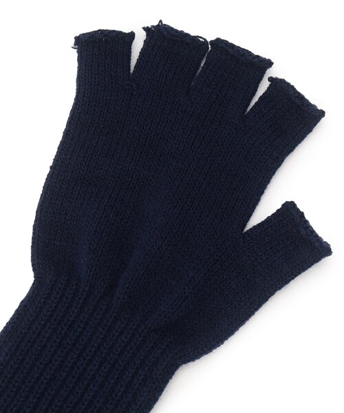 NEWBERRY KNITTING(ニューベリーニッティング)の「◆NEWBERRY KNITTING / ニューベリーニッティング ハーフグローブ(手袋・メンズ・チャコールグレー/ブラック/ネイビー・00)」の4枚目の写真