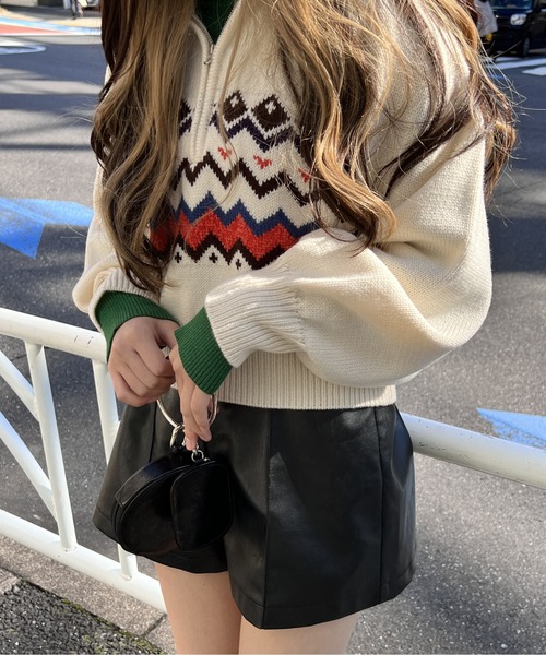 one way（ワンウェイ）の「ラメタートルニット（ニット/セーター・レディース・ブラック系その他/ライトグリーン/イエロー/ブラック/ベージュ・FREE）」の11枚目の写真