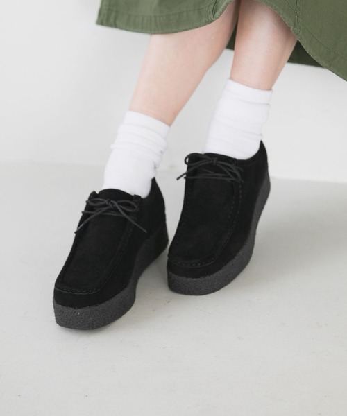 RAGEBLUE(レイジブルー)の「フェイクスウェードモカシンシューズ(モカシン/デッキシューズ・レディース・ブラック/ベージュ/ベージュ系その他・MEDIUM/LARGE)」の5枚目の写真