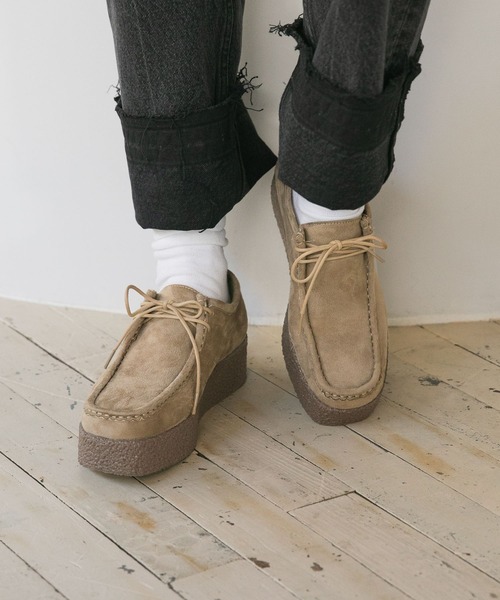 RAGEBLUE(レイジブルー)の「フェイクスウェードモカシンシューズ(モカシン/デッキシューズ・レディース・ブラック/ベージュ/ベージュ系その他・MEDIUM/LARGE)」の7枚目の写真