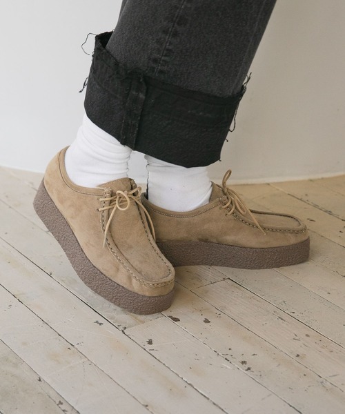 RAGEBLUE(レイジブルー)の「フェイクスウェードモカシンシューズ(モカシン/デッキシューズ・レディース・ブラック/ベージュ/ベージュ系その他・MEDIUM/LARGE)」の8枚目の写真