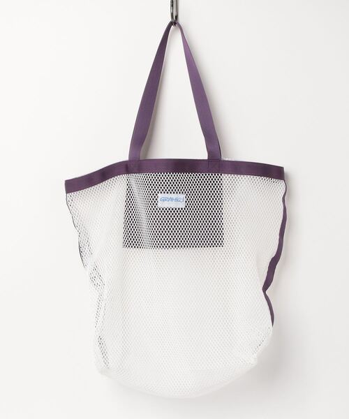 Gramicci(グラミチ)の「【GRAMICCI/グラミチ】メッシュトートバッグ ワンポイントロゴ(トートバッグ・メンズ・ブラック/パープル・FREE)」の15枚目の写真