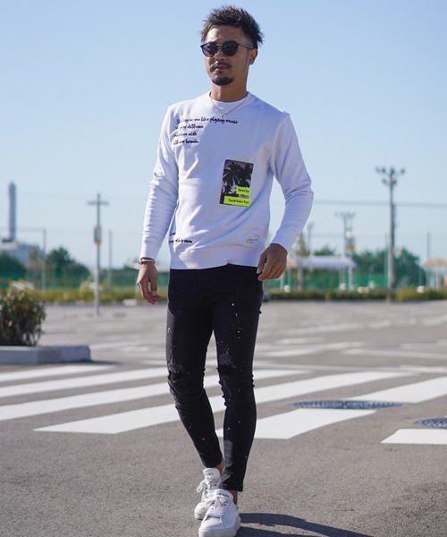 adamsJUGGLER（アダムスジャグラー）の「グレイスベイスウェットプル（スウェット・メンズ・ホワイト/ブラック・M/L/XL/S）」の3枚目の写真