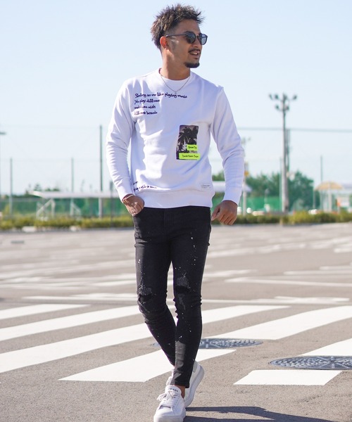 adamsJUGGLER（アダムスジャグラー）の「グレイスベイスウェットプル（スウェット・メンズ・ホワイト/ブラック・M/L/XL/S）」の9枚目の写真