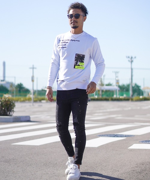 adamsJUGGLER（アダムスジャグラー）の「グレイスベイスウェットプル（スウェット・メンズ・ホワイト/ブラック・M/L/XL/S）」の6枚目の写真
