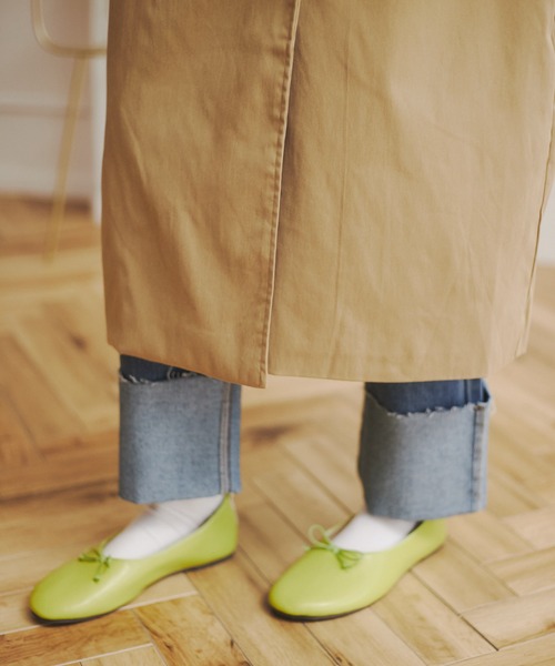 ANGIE（アンジー）の「2WAYダブルオーバーコート/ロングジレ（トレンチコート・レディース・アイボリー/ブラック/カーキ/ベージュ・FREE）」の10枚目の写真