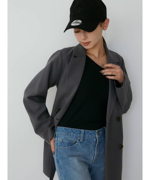 MURUA（ムルーア）の「ダブルストラップキャミソール（キャミソール・レディース・グレー/ブラック/ブルー・FREE）」の6枚目の写真