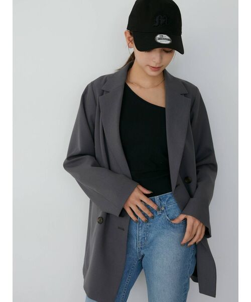 MURUA（ムルーア）の「ダブルストラップキャミソール（キャミソール・レディース・グレー/ブラック/ブルー・FREE）」の14枚目の写真