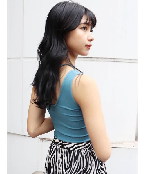 MURUA（ムルーア）の「ダブルストラップキャミソール（キャミソール・レディース・グレー/ブラック/ブルー・FREE）」の11枚目の写真