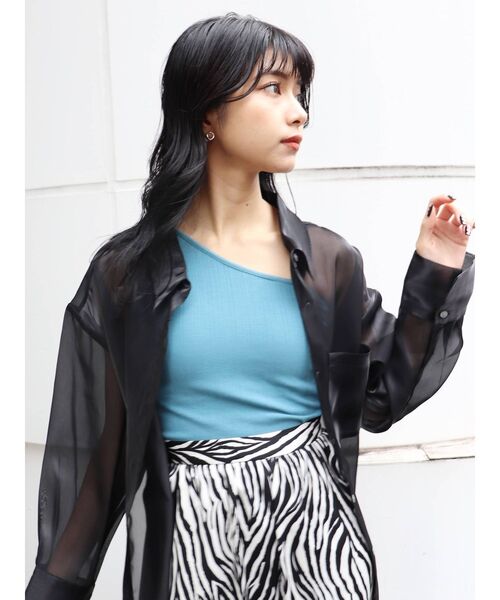 MURUA（ムルーア）の「ダブルストラップキャミソール（キャミソール・レディース・グレー/ブラック/ブルー・FREE）」の12枚目の写真