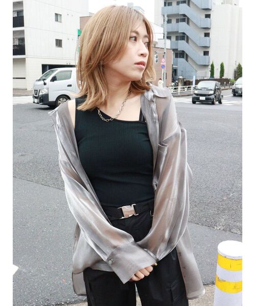 MURUA（ムルーア）の「ダブルストラップキャミソール（キャミソール・レディース・グレー/ブラック/ブルー・FREE）」の4枚目の写真