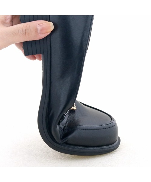 byあしながおじさん（バイアシナガオジサン）の「ビットローファー　8510083（ローファー・レディース・ライトブルー/アイボリー/ブラック/グレイッシュベージュ/ダークブラウン/テラコッタ/ライトグリーン/ウッド/クリアブラウン/ダークベージュ/オフホワイト・24.0cm/22.5cm/23.0cm/23.5cm/24.5cm/25.0cm/22.0cm/24cm/22cm/25cm/23cm）」の17枚目の写真