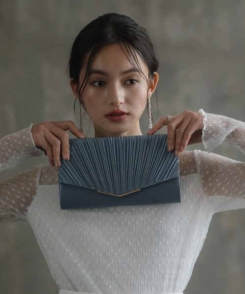 DRESS PLUS(ドレスプラス)の「パーティーバッグ ショルダーバッグ クラッチバッグ 結婚式(クラッチバッグ・レディース・シルバー/チャコール/シャンパン/ブルーグレー/ピンク・フリー)」の9枚目の写真