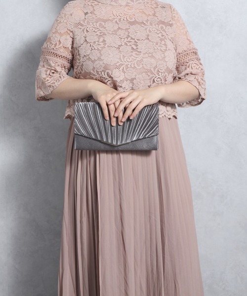 DRESS PLUS(ドレスプラス)の「パーティーバッグ ショルダーバッグ クラッチバッグ 結婚式(クラッチバッグ・レディース・シルバー/チャコール/シャンパン/ブルーグレー/ピンク・フリー)」の21枚目の写真