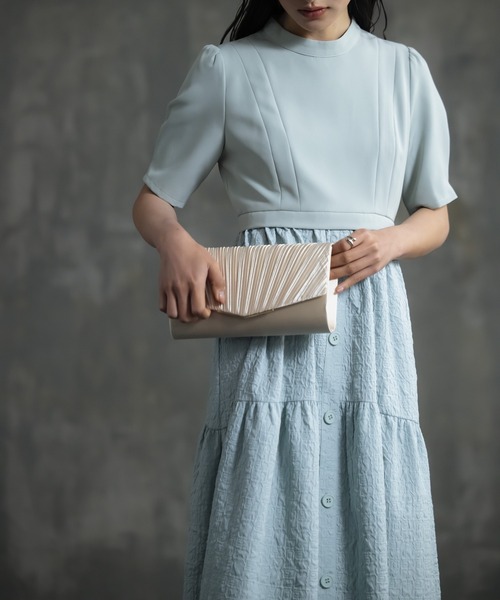 DRESS PLUS(ドレスプラス)の「パーティーバッグ ショルダーバッグ クラッチバッグ 結婚式(クラッチバッグ・レディース・シルバー/チャコール/シャンパン/ブルーグレー/ピンク・フリー)」の13枚目の写真