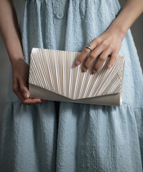 DRESS PLUS(ドレスプラス)の「パーティーバッグ ショルダーバッグ クラッチバッグ 結婚式(クラッチバッグ・レディース・シルバー/チャコール/シャンパン/ブルーグレー/ピンク・フリー)」の12枚目の写真