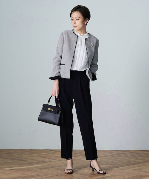 NOLLEY'S（ノーリーズ）の「◇【WEB限定】ラメツイードストレッチ