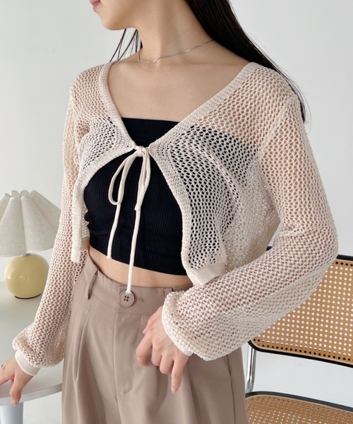 CLEA（クレア）の「カップ付き2WAYスクエアリブキャミ/ブラトップ（チューブトップ・レディース・ホワイト/チャコールグレー/ブラック/カーキ・FREE）」の12枚目の写真