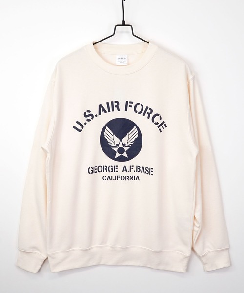 FUNALIVE(ファンアライブ)の「BF2select US AIR FORCE 裏毛スウェットクルー(スウェット・メンズ・ホワイト/ブラック/サックスブルー/杢グレー・LL/M/L)」の2枚目の写真