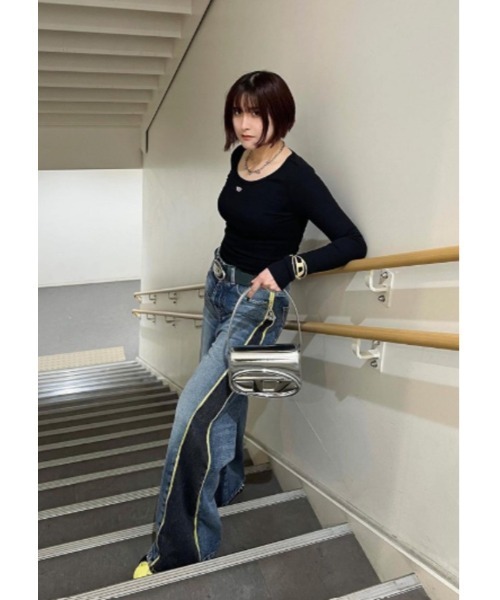 diesel T-Ballet-D 長袖トップス　ブラック T-BALLET-D｜ウィメンズ｜ロングスリーブトップス｜ブラック