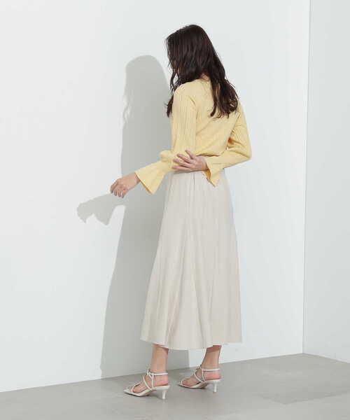 NATURAL BEAUTY BASIC（ナチュラルビューティーベーシック）の「ランダムマチマーメイドスカート（スカート・レディース・グレイッシュベージュ/イエロー/ブルー・SMALL/MEDIUM）」の6枚目の写真