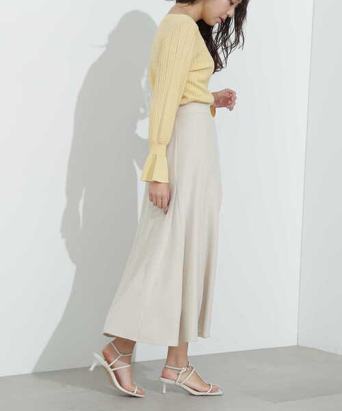 NATURAL BEAUTY BASIC（ナチュラルビューティーベーシック）の「ランダムマチマーメイドスカート（スカート・レディース・グレイッシュベージュ/イエロー/ブルー・SMALL/MEDIUM）」の9枚目の写真