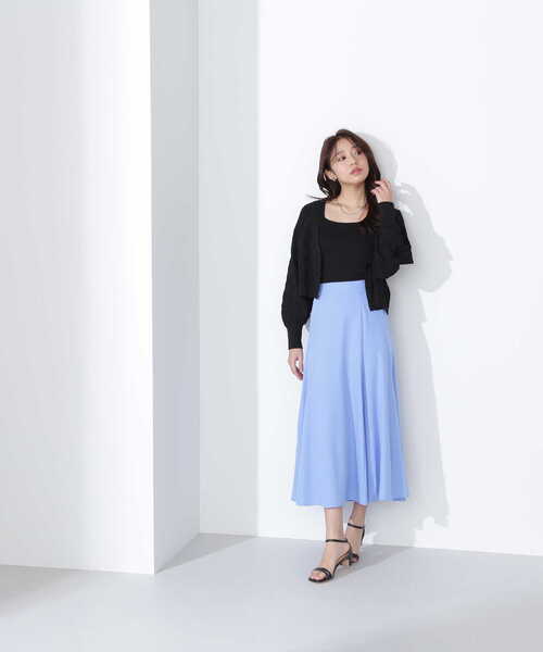 NATURAL BEAUTY BASIC（ナチュラルビューティーベーシック）の「ランダムマチマーメイドスカート（スカート・レディース・グレイッシュベージュ/イエロー/ブルー・SMALL/MEDIUM）」の2枚目の写真