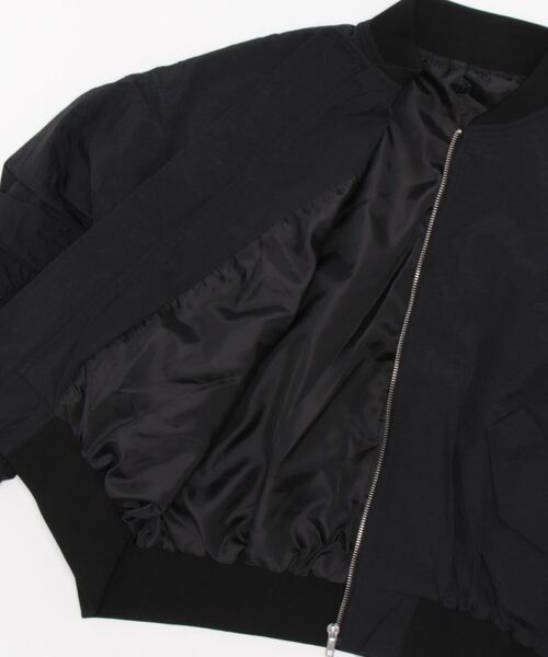 ANAP（アナップ）の「シャーリングMA-1（ブルゾン・レディース・カーキ/ブラック・FREE）」の7枚目の写真